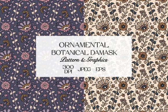 Download Vintage Damask Floral Pattern - Floral pattern Collection