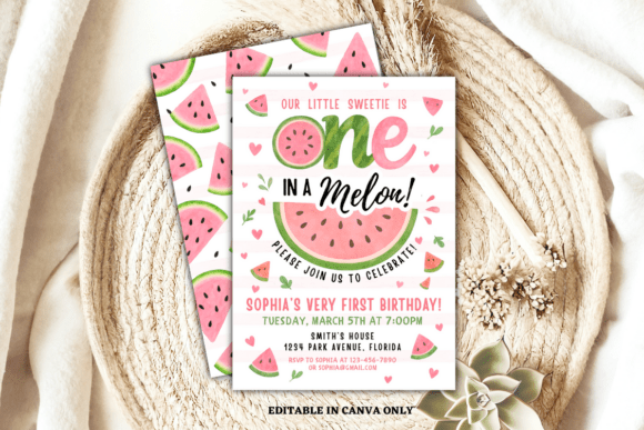 Download Watermelon Birthday Invitation Template - Premium Resources