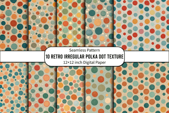 Download Retro Irregular Polka Dot Texture - Polka dot Collection