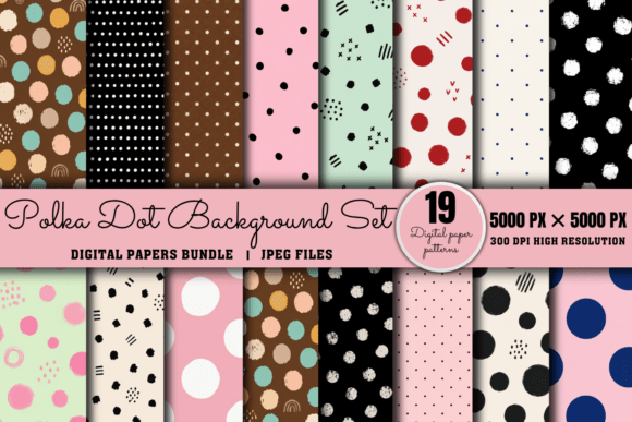 Download Polka Dot Background Set, Paper Patterns - Polka dot Collection