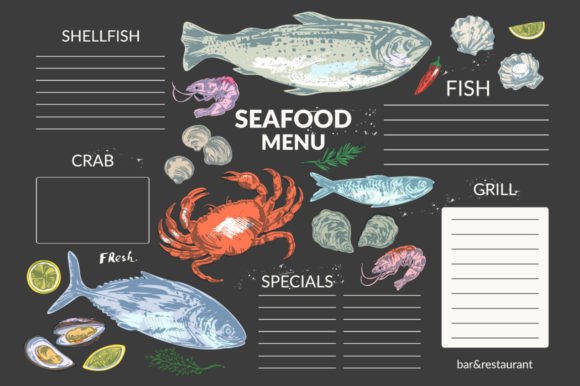 Download Seafood Menu Template - Menu Collection
