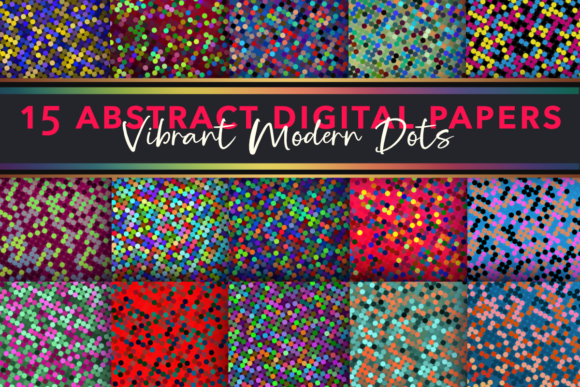 Download Colorful Modern Dots Digital Paper Set - Modern Collection