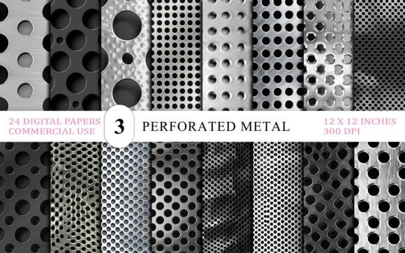 Download Grunge &amp; Modern Perforated Metal Texture - Modern Collection