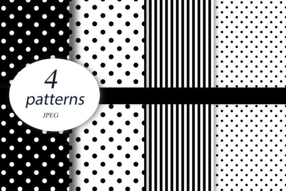Download Black / White Polka Dot,stripes Patterns - Polka dot Collection