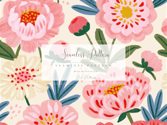 Download Blush Peony Seamless Floral Pattern PNG - Floral pattern Collection